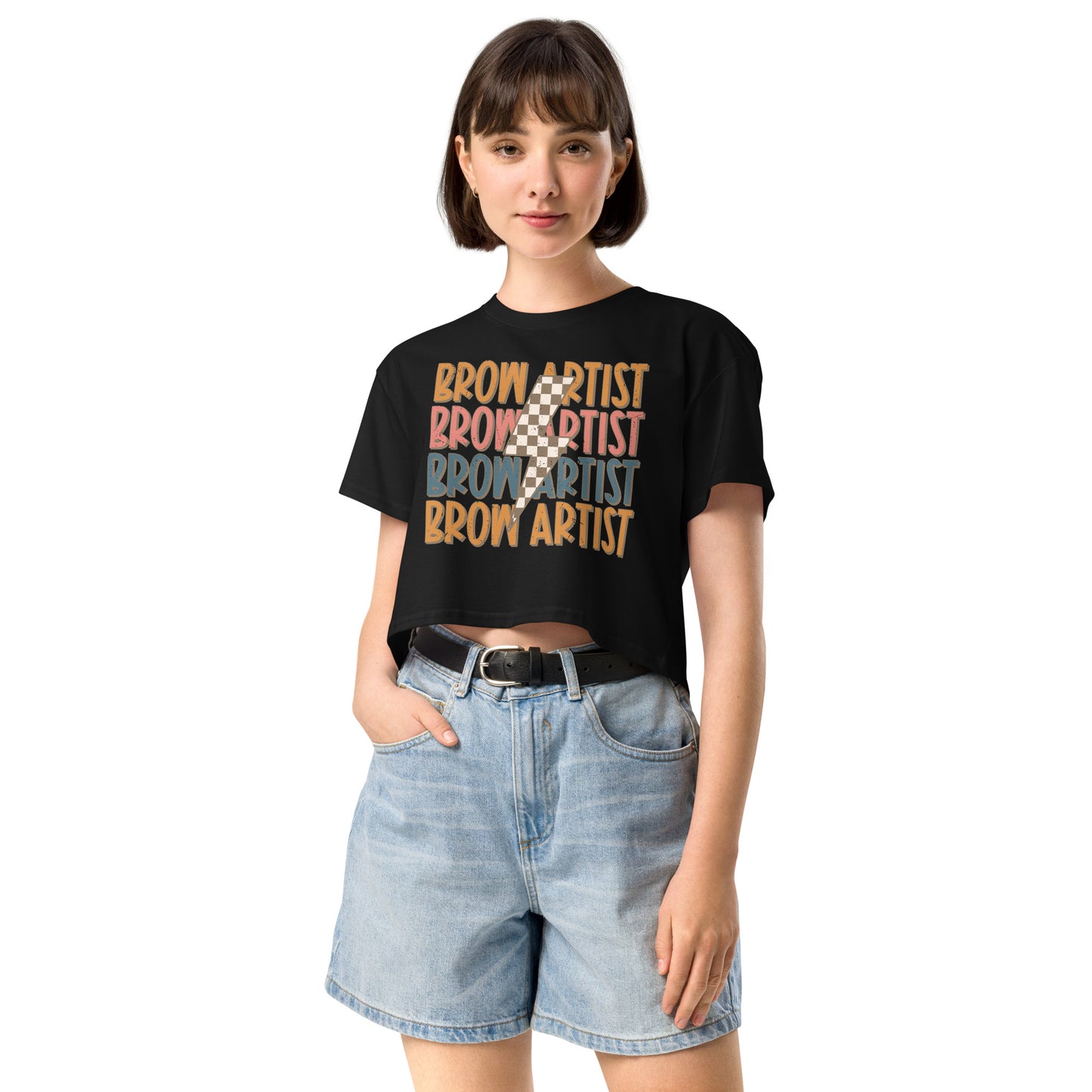 brow artist crop top