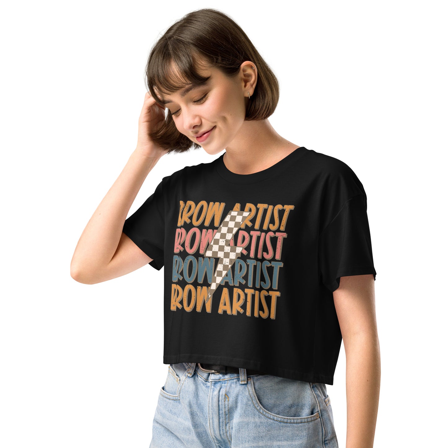 brow artist crop top